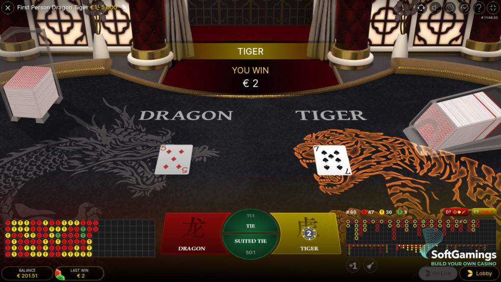 Dragon Tiger - play game the best slots for real money in India